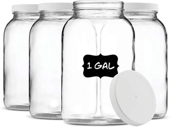 1 gallon curing jars with plastic lids aren't ideal, but they'll work fine for curing on a tight budget.