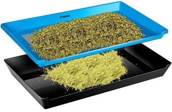 A kief extraction screen lets you dry sift cannabis flower or trim.
