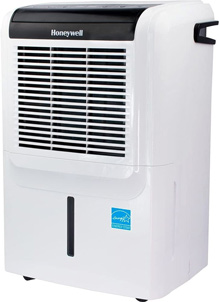 Honeywell's 50 pint dehumidifier with a built in pump lets you discharge water into an elevated drain.