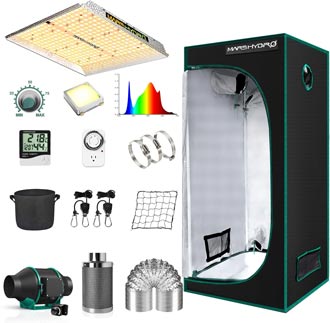 The Mars Hydro 3x3 grow tent kit complete is actually 27" x 27".
