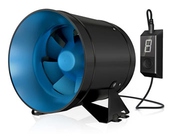TerraBloom's inline duct fan quiet 8 inch model.