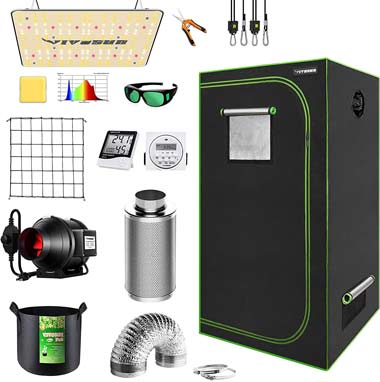 Vivosun 2x2 grow tent complete kit has everything you need to get started growing a few small weed plants.