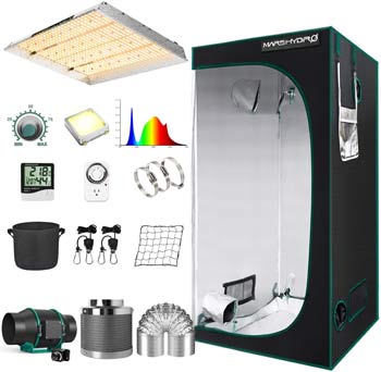 The 4x4 LED grow tent kit from Mars Hydro