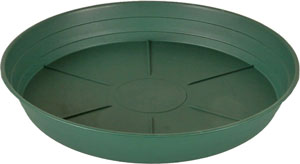 The Hydrofarm 16" plant saucer is a good size to collect runoff.