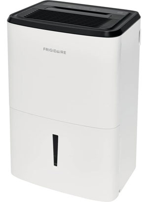 The Frigidaire 50 pint dehumidifier is best for removing humidity from large, damp areas outside of grow tents.