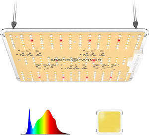 The Spider Farmer SF1000D LED Grow Light costs around $100.