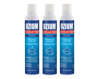 Ozium Air Sanitizer and Odor Eliminator spray removes the smell of weed smoke and also kills bacteria.