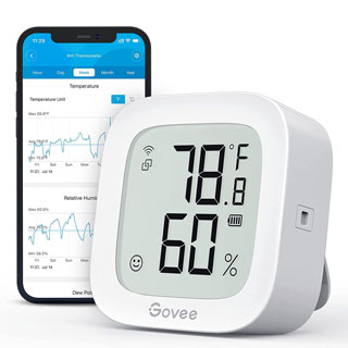 A wifi thermometer / hyrgrometer such as this Govee is perfect to monitor temperature and humidity fluctuation in your greenhouse.
