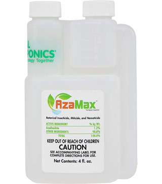 Azamax can be used to control cannabis pests  during flowering. It is an insecticide, miticide, and nematicide.